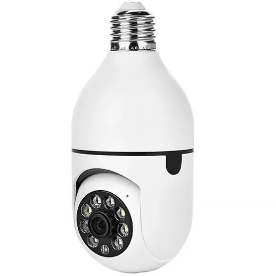 Wi-Fi 2.0MP პანორამული ნათურა კამერა