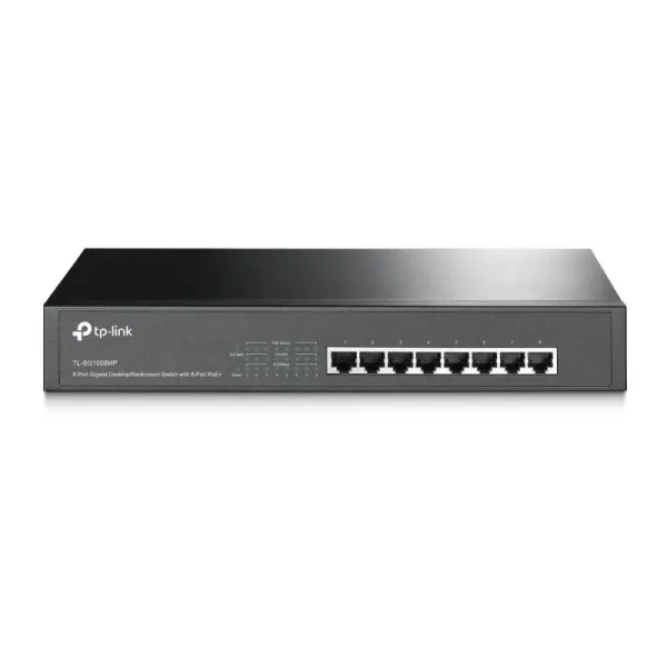სვიჩი 8*10/100/1000Mbps - არამართვადი (გიგაბიტიანი)