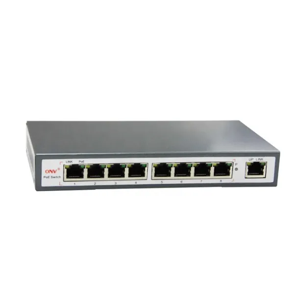 POE სვიჩი 8*10/100/1000Mbps - არამართვადი (გიგაბიტიანი)