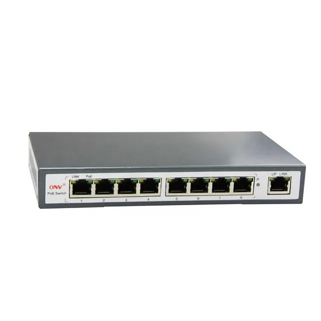 POE სვიჩი 8*10/100/1000Mbps - არამართვადი (გიგაბიტიანი)